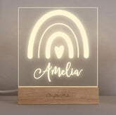 Girls Personalised Night Light - Girl Nursery Name Light.